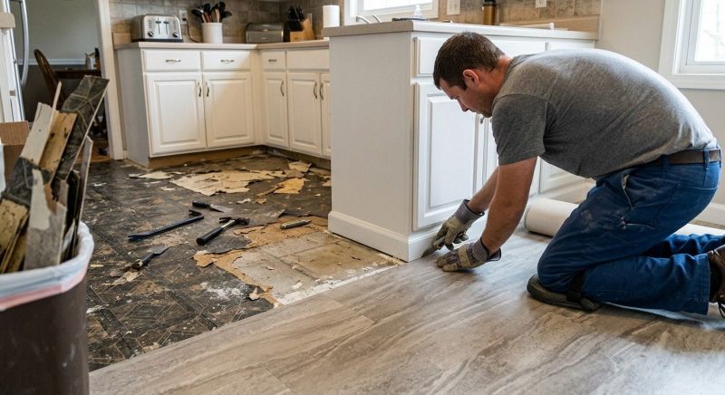 Linoleum Flooring Replacement in Waxhaw, NC