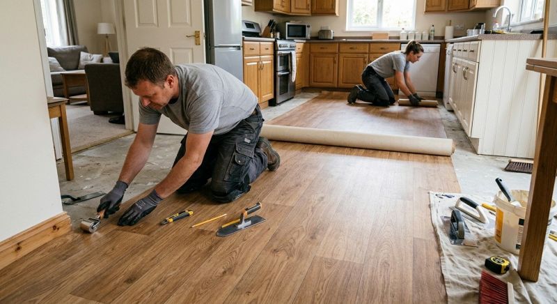 Linoleum Flooring Replacement in Waxhaw, NC